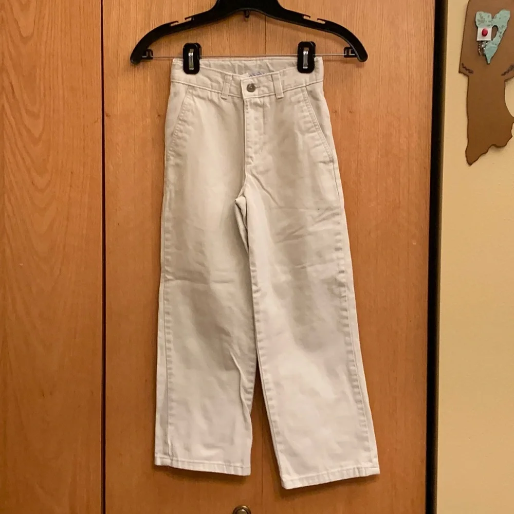 Chaps Ralph Lauren boy’s cotton twill pants 8 SLIM school wear uniform khaki